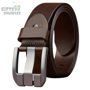 Trendy Men's Pure Leather Belt – Brown