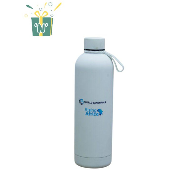 Matte Finish White Personalised Thermal Flask