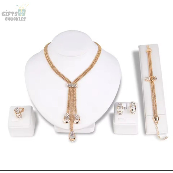 Matching Jewellery Set - Necklace, Earrings, Ring and Bracelet
